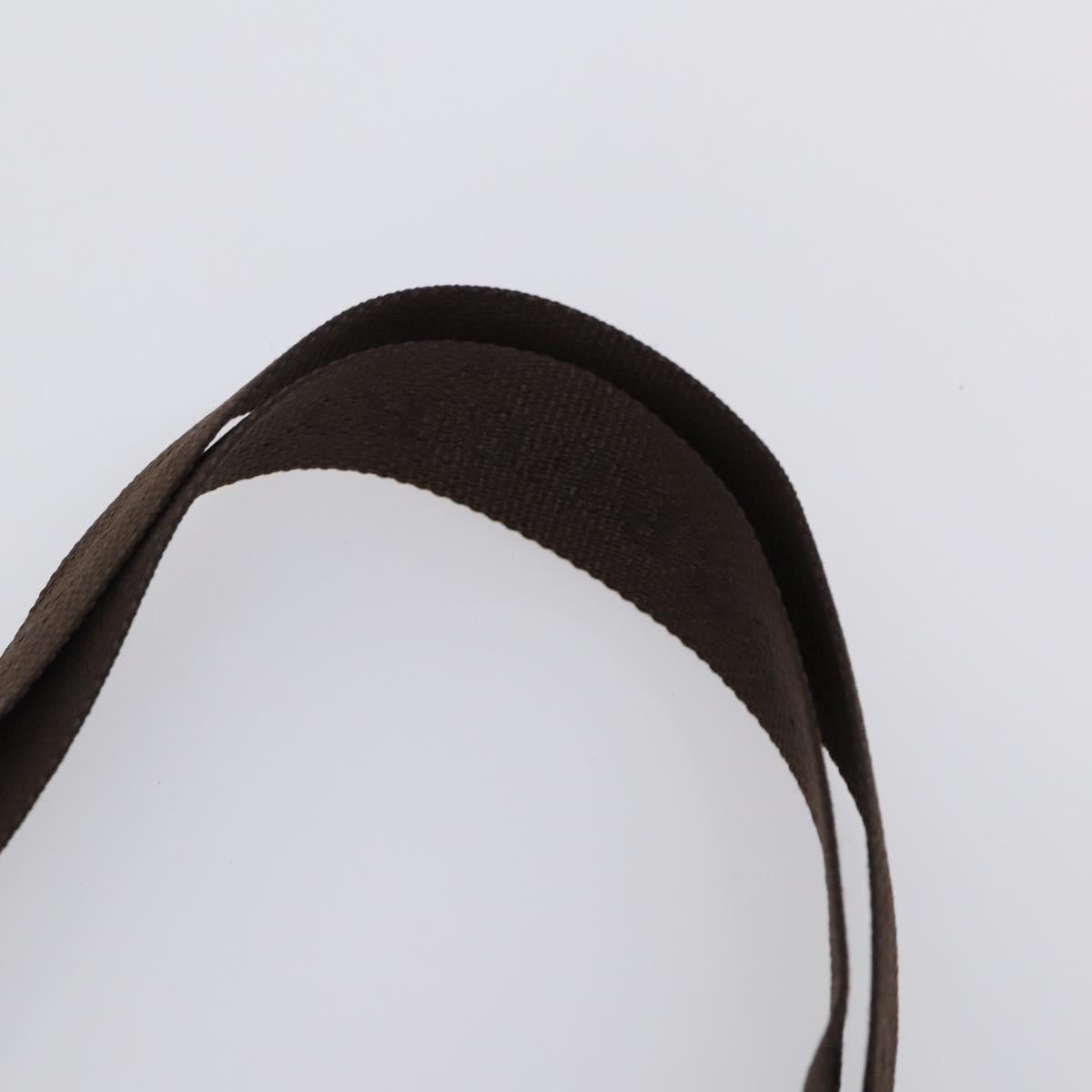 BURBERRY Nova Check Black Blue Label Bag Nylon Canvas 3Set Brown Auth ti3481