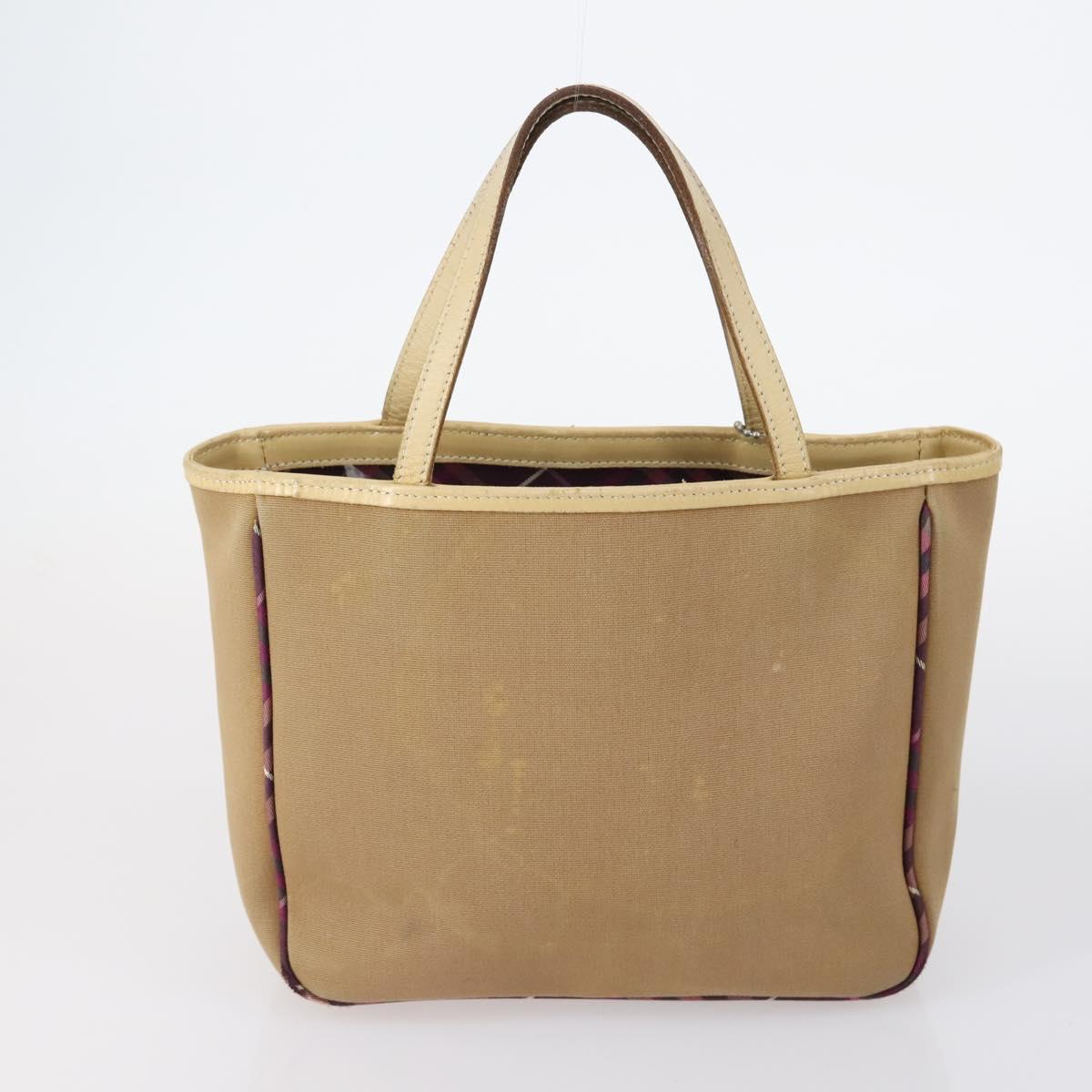 BURBERRY Nova Check Black Blue Label Bag Nylon Canvas 3Set Brown Auth ti3481