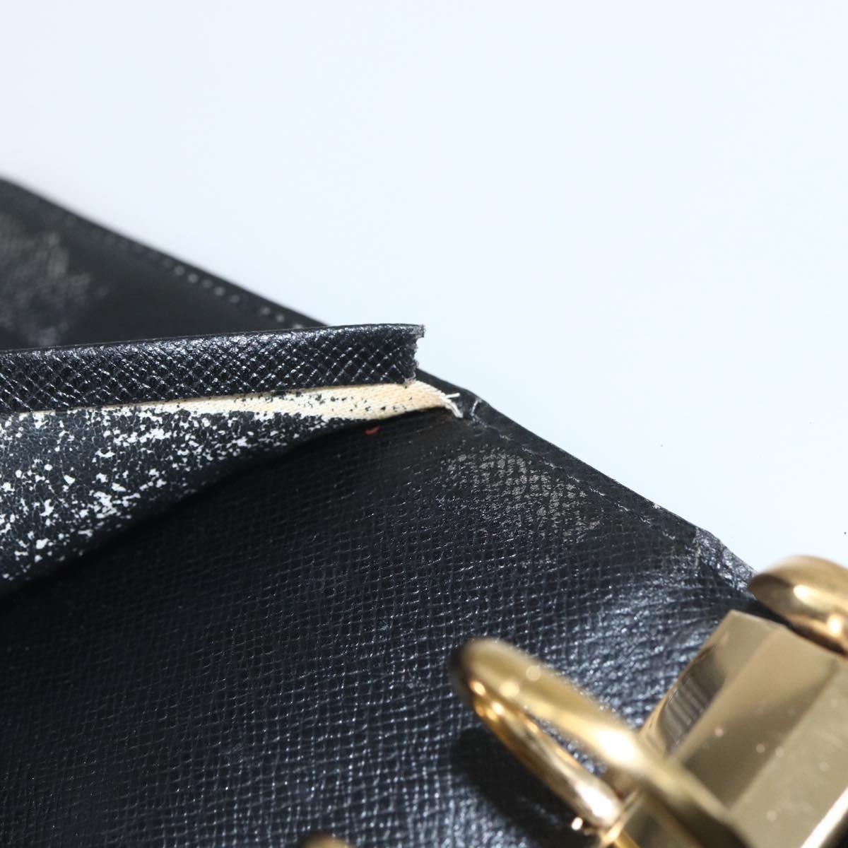 LOUIS VUITTON Epi Agenda MM Day Planner Cover Black R20042 LV Auth ti3482