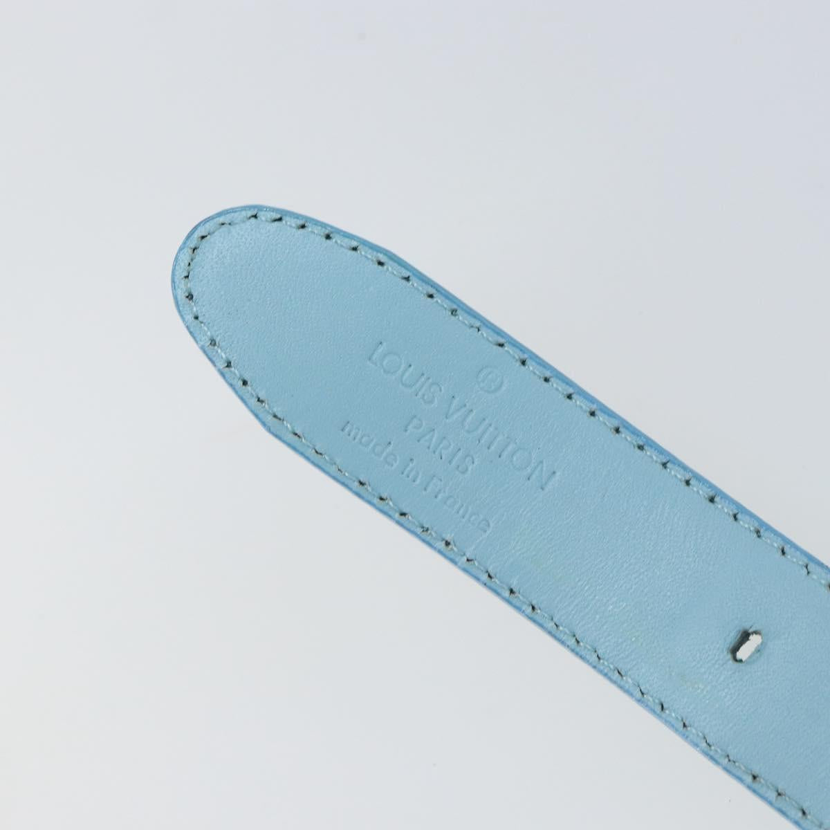 LOUIS VUITTON Monogram Vernis Ceinture Classic Belt Baby Blue LV Auth ti3493