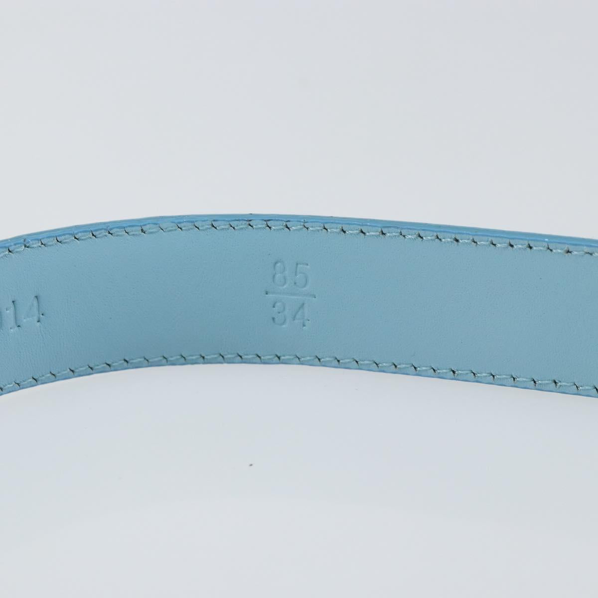 LOUIS VUITTON Monogram Vernis Ceinture Classic Belt Baby Blue LV Auth ti3493