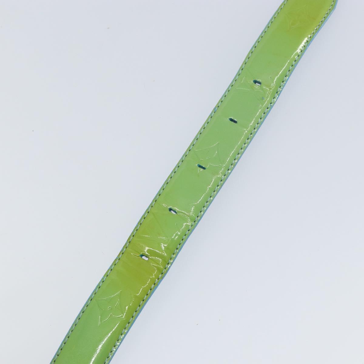 LOUIS VUITTON Monogram Vernis Ceinture Classic Belt Baby Blue LV Auth ti3493