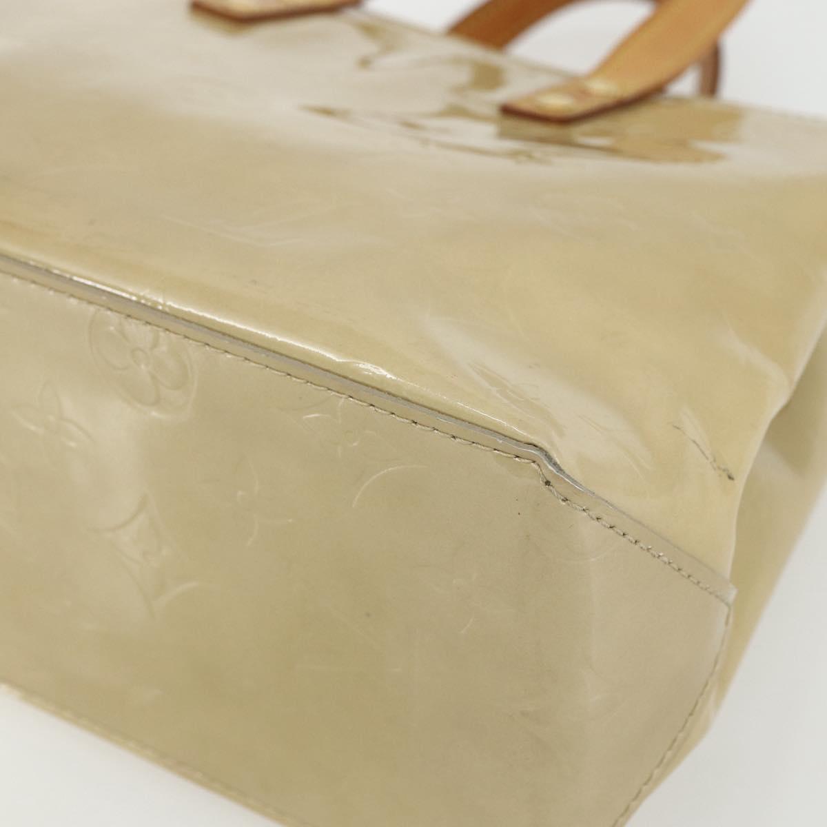 LOUIS VUITTON Monogram Vernis Reade PM Hand Bag Noisette M91334 LV Auth ti3494