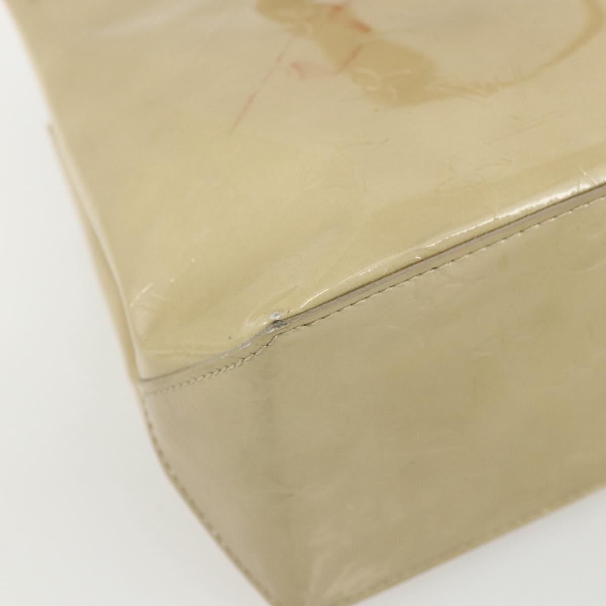 LOUIS VUITTON Monogram Vernis Reade PM Hand Bag Noisette M91334 LV Auth ti3494