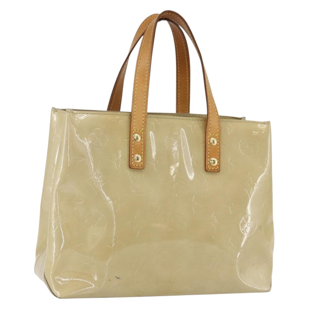 LOUIS VUITTON Monogram Vernis Reade PM Hand Bag Noisette M91334 LV Auth ti3494