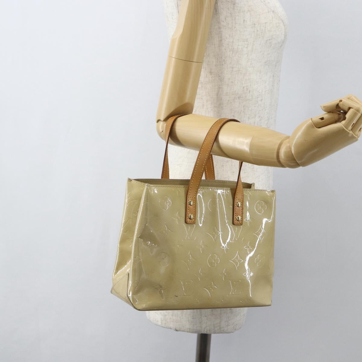 LOUIS VUITTON Monogram Vernis Reade PM Hand Bag Noisette M91334 LV Auth ti3494