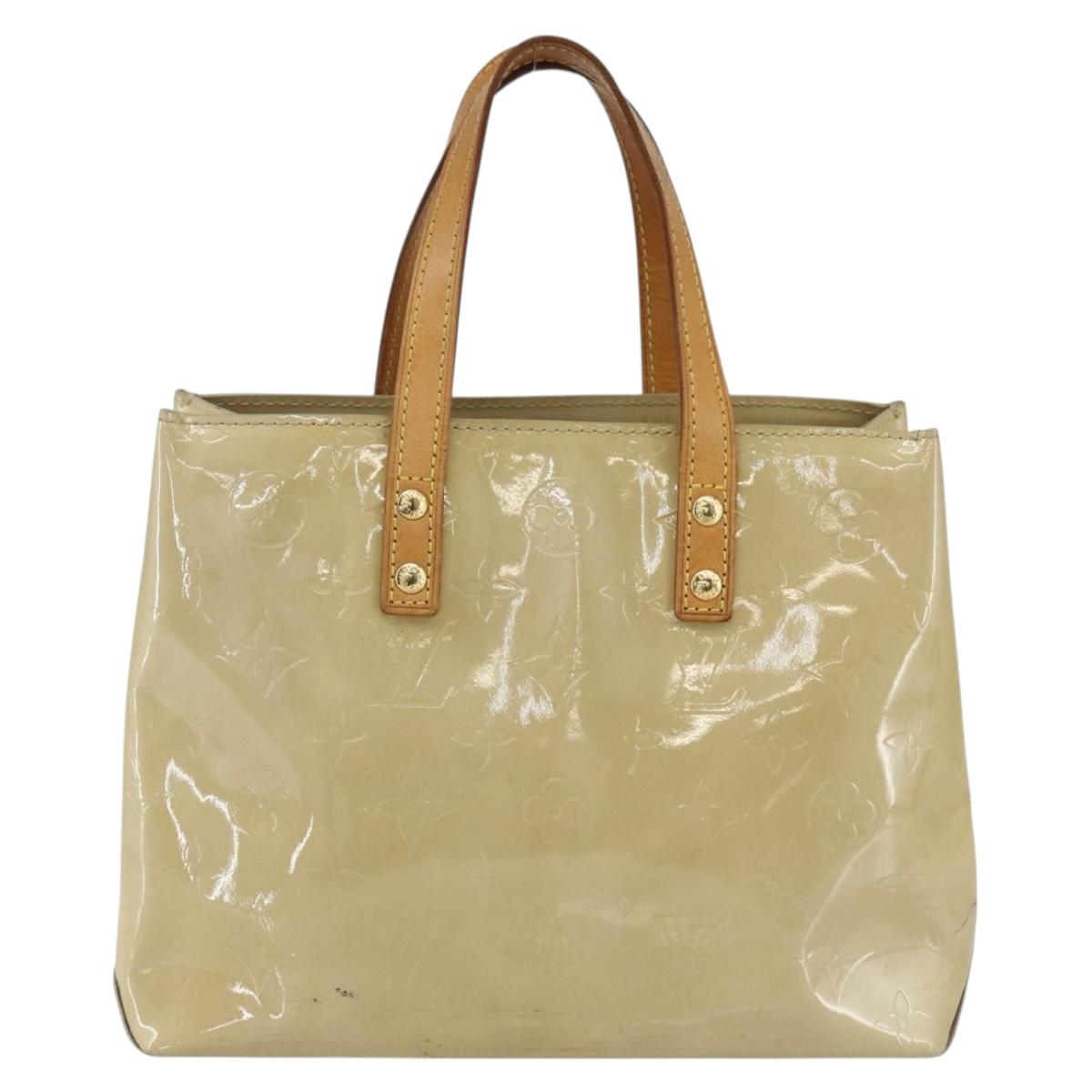 LOUIS VUITTON Monogram Vernis Reade PM Hand Bag Noisette M91334 LV Auth ti3494