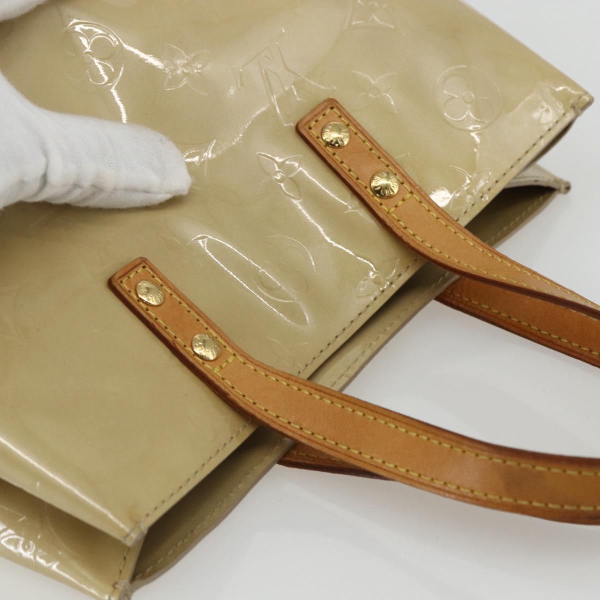 LOUIS VUITTON Monogram Vernis Reade PM Hand Bag Noisette M91334 LV Auth ti3494