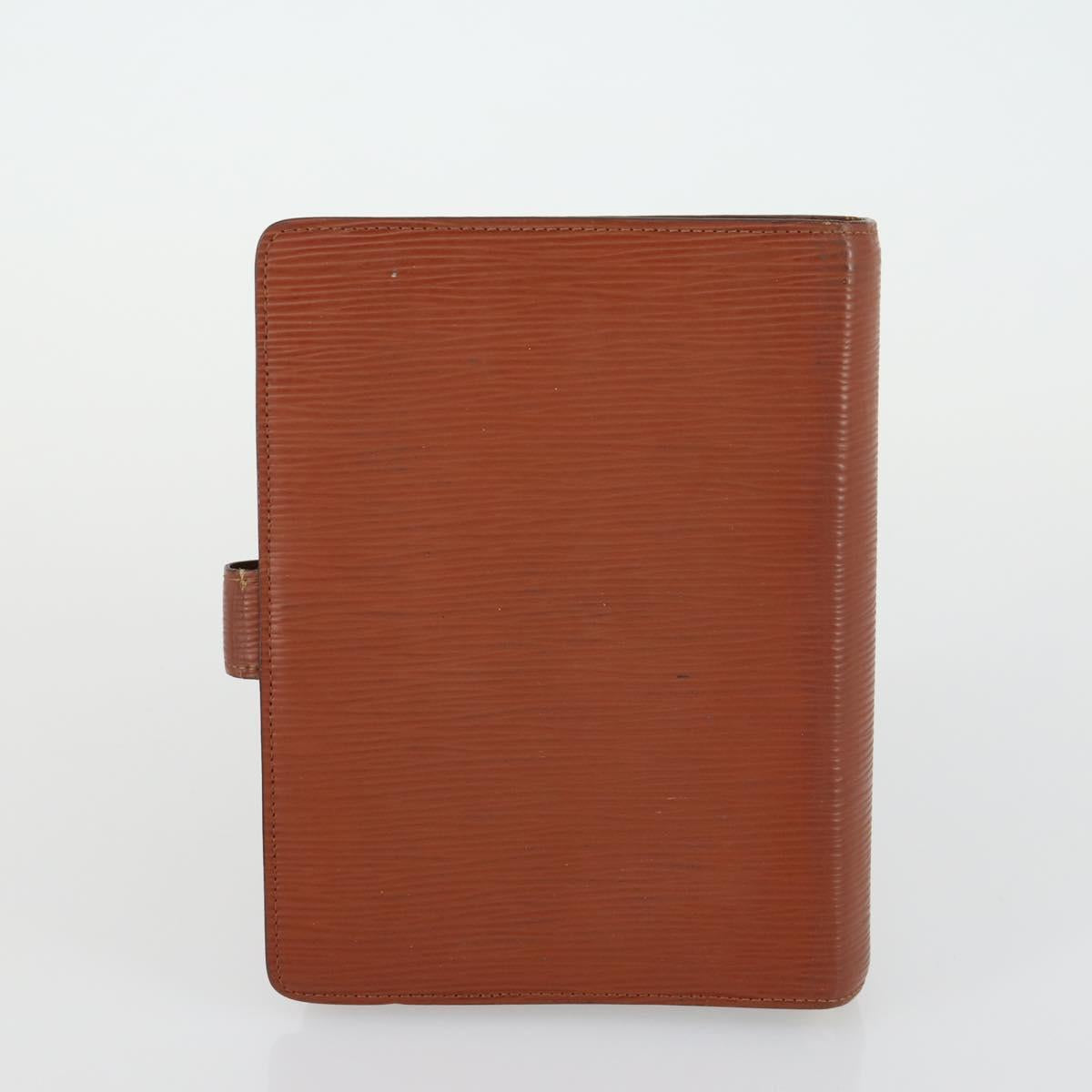 LOUIS VUITTON Epi Agenda MM Day Planner Cover 2 Set Red Brown LV Auth ti3496