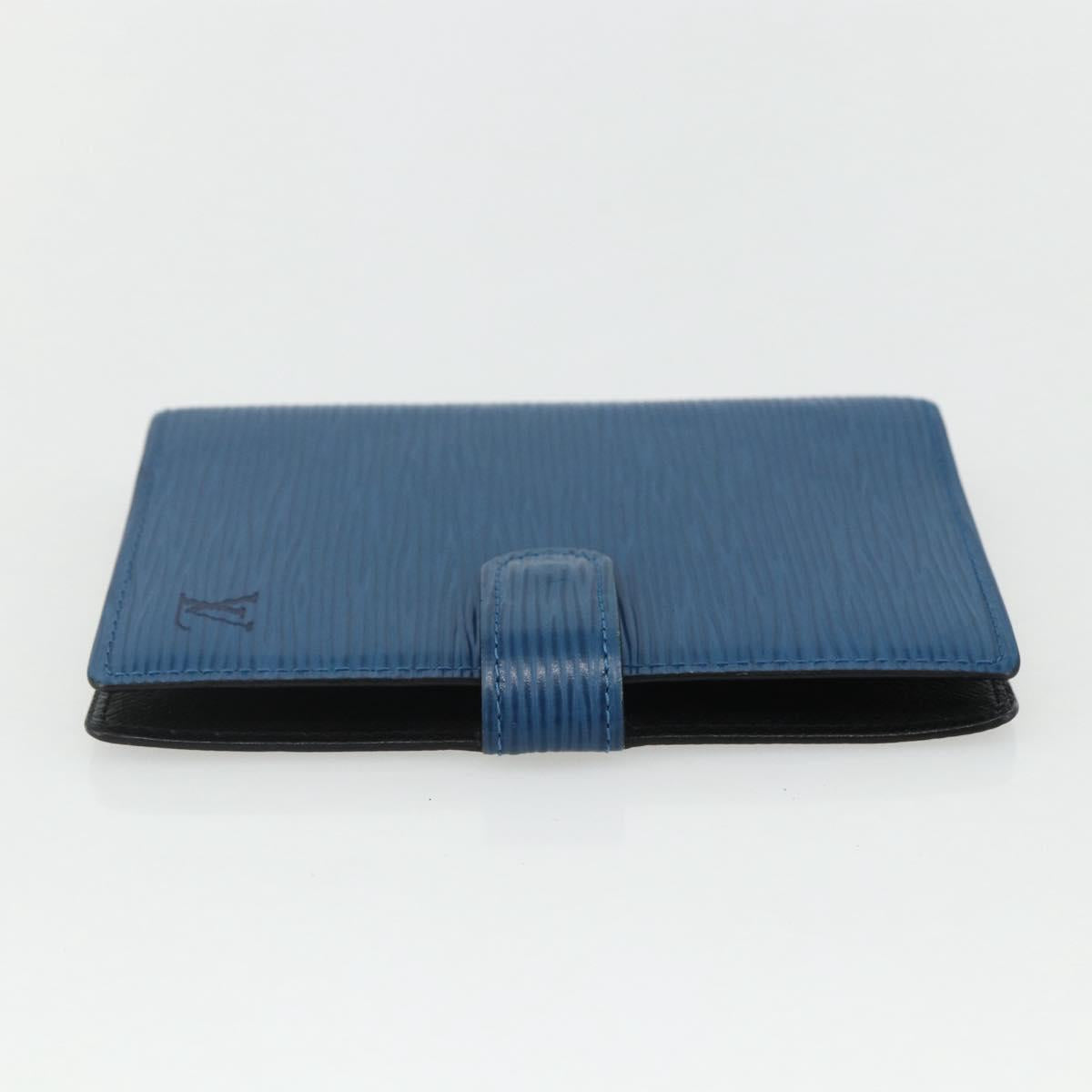LOUIS VUITTON Epi Agenda PM Day Planner Cover Blue R20055 LV Auth ti3497