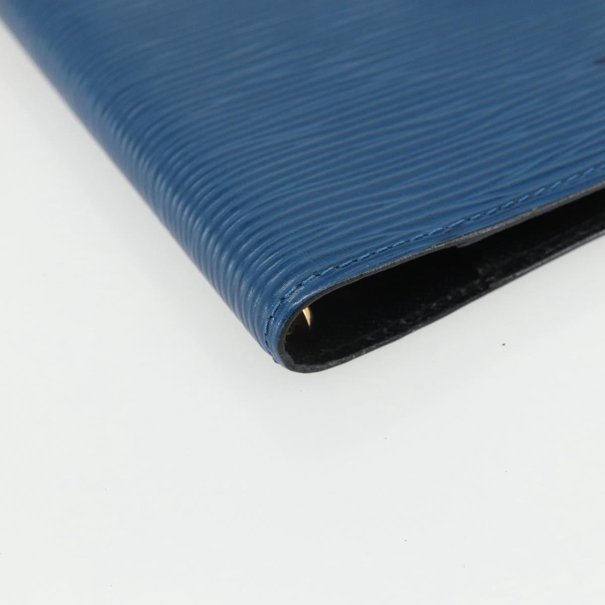 LOUIS VUITTON Epi Agenda PM Day Planner Cover Blue R20055 LV Auth ti3497