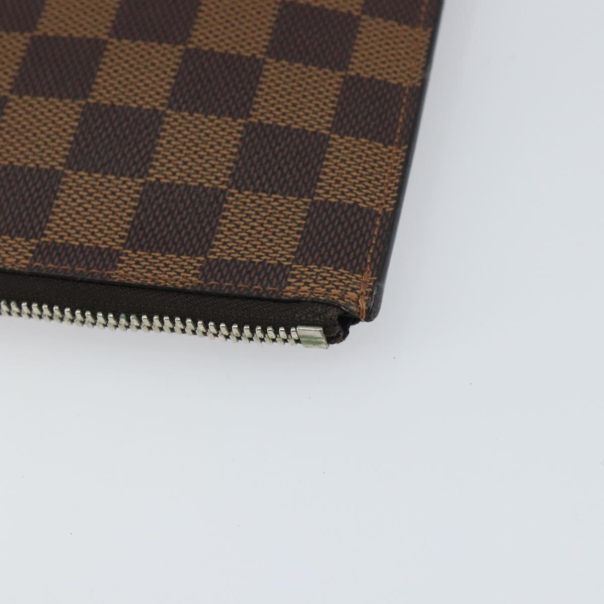 LOUIS VUITTON Damier Savannah Pochette Jules GM Clutch Bag N63345 LV Auth ti3498