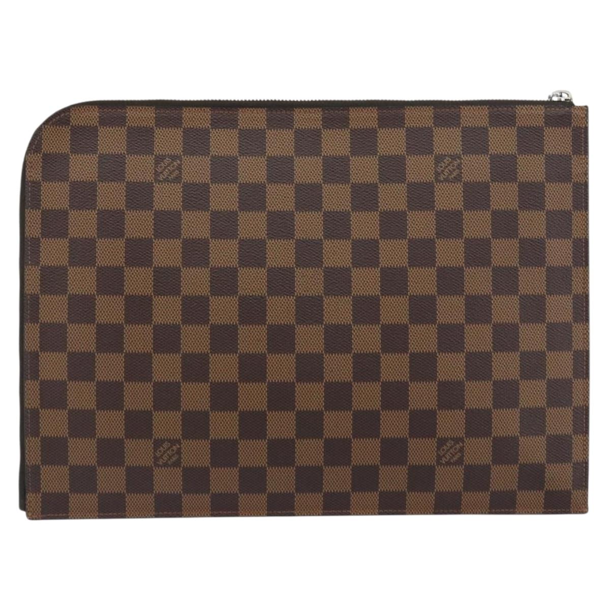 LOUIS VUITTON Damier Savannah Pochette Jules GM Clutch Bag N63345 LV Auth ti3498
