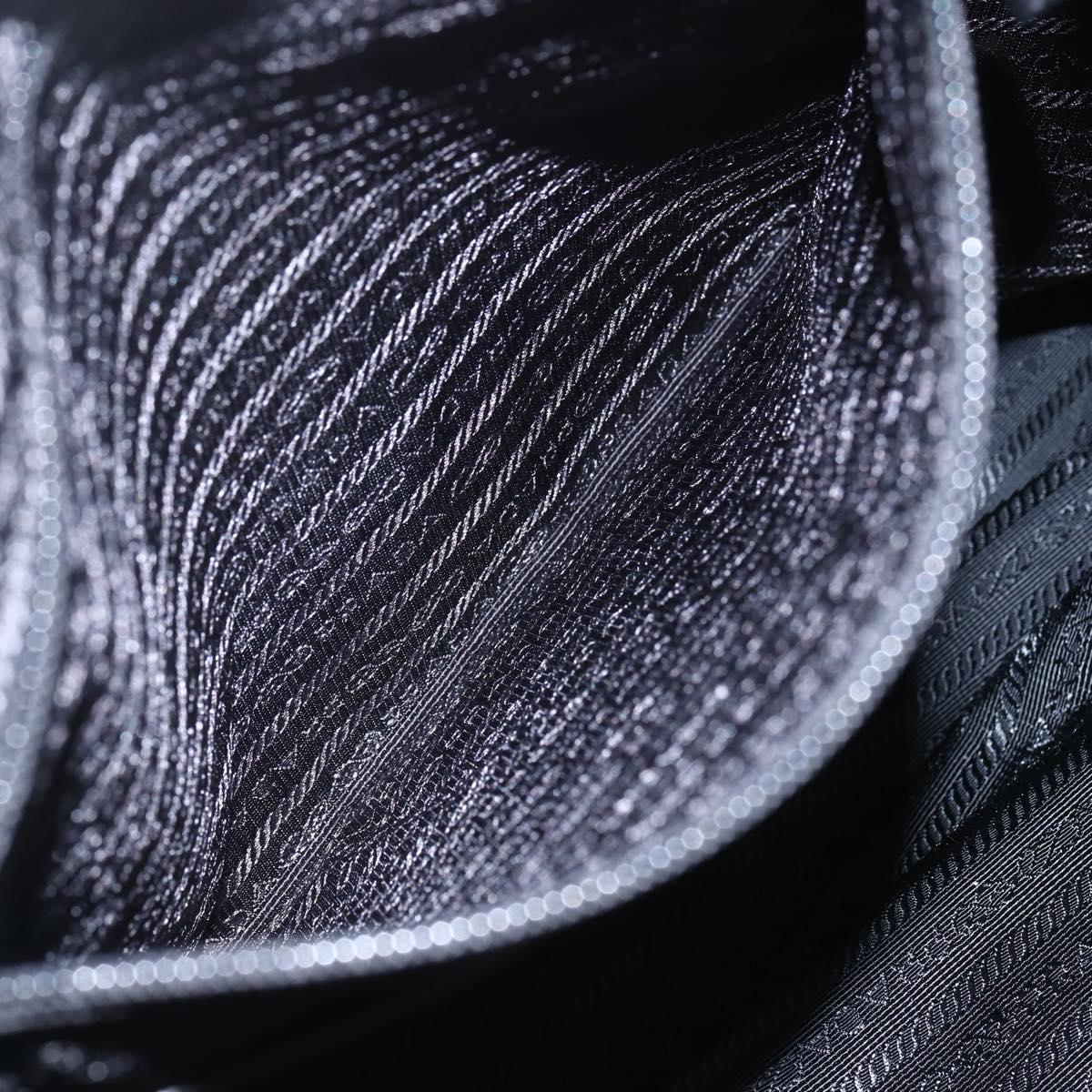 PRADA Tote Bag Nylon 2way Turquoise Blue Silver Auth ti3503