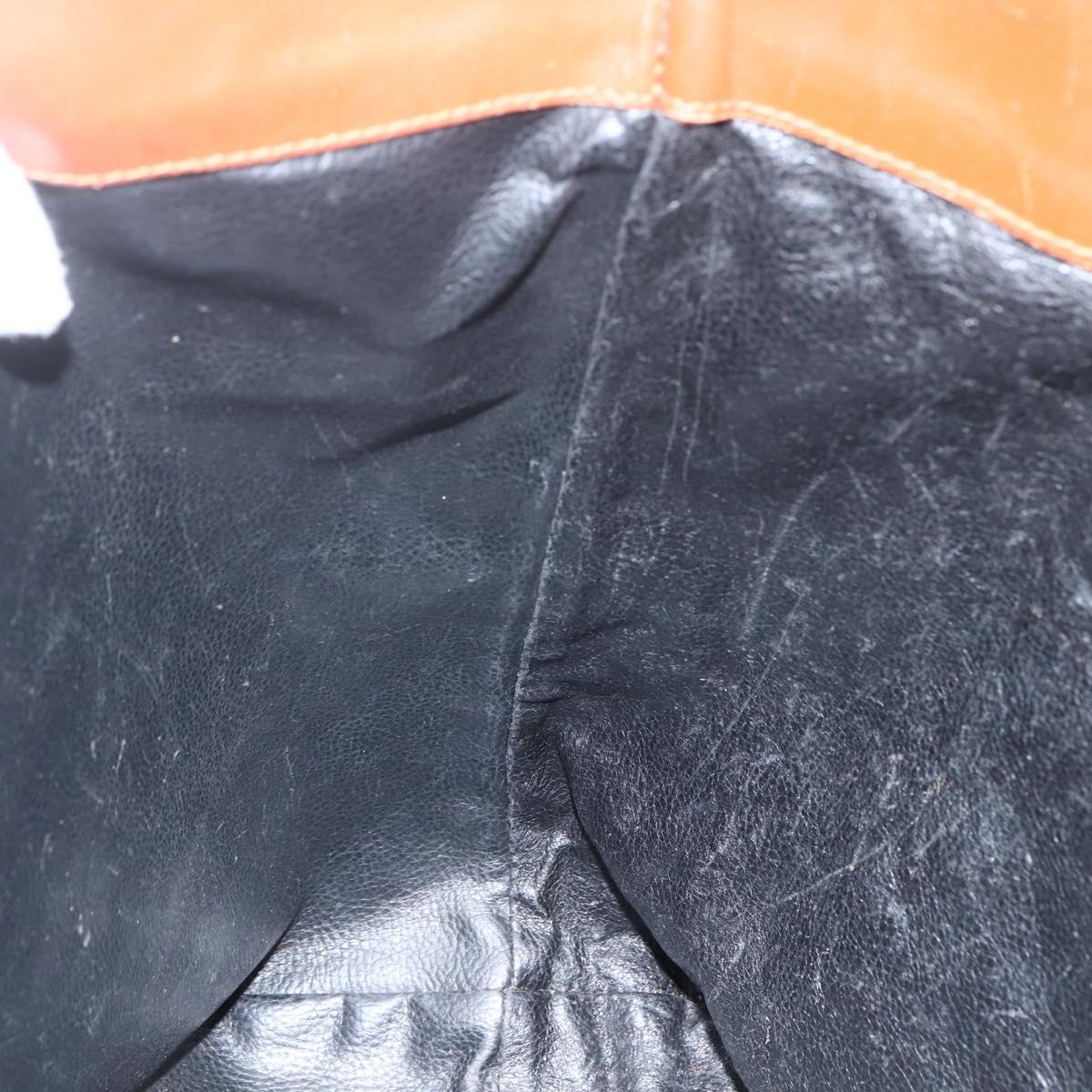 FENDI Zucca Canvas Tote Bag PVC Black Brown Auth ti3505