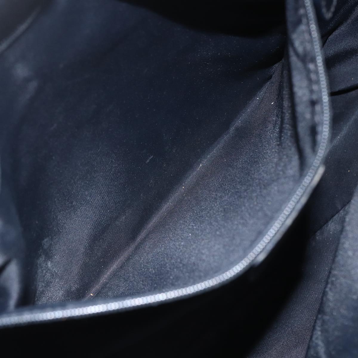 Christian Dior Trotter Canvas Shoulder Bag Black Silver Auth ti3506