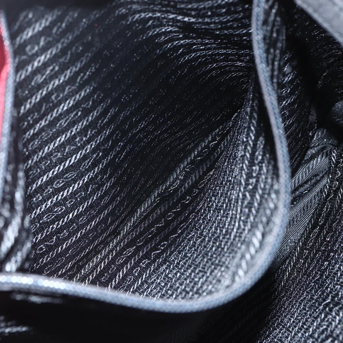 PRADA Sports Tote Bag Nylon Red Silver Auth ti3508