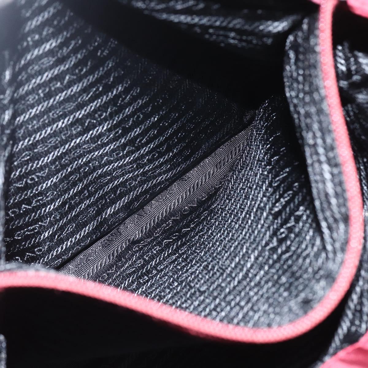 PRADA Sports Tote Bag Nylon Red Silver Auth ti3508