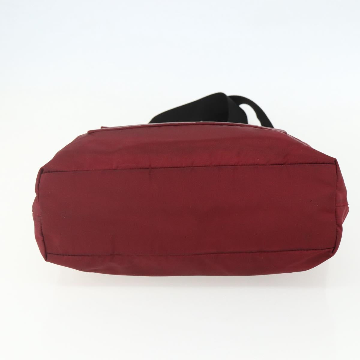 PRADA Sports Tote Bag Nylon Red Silver Auth ti3508