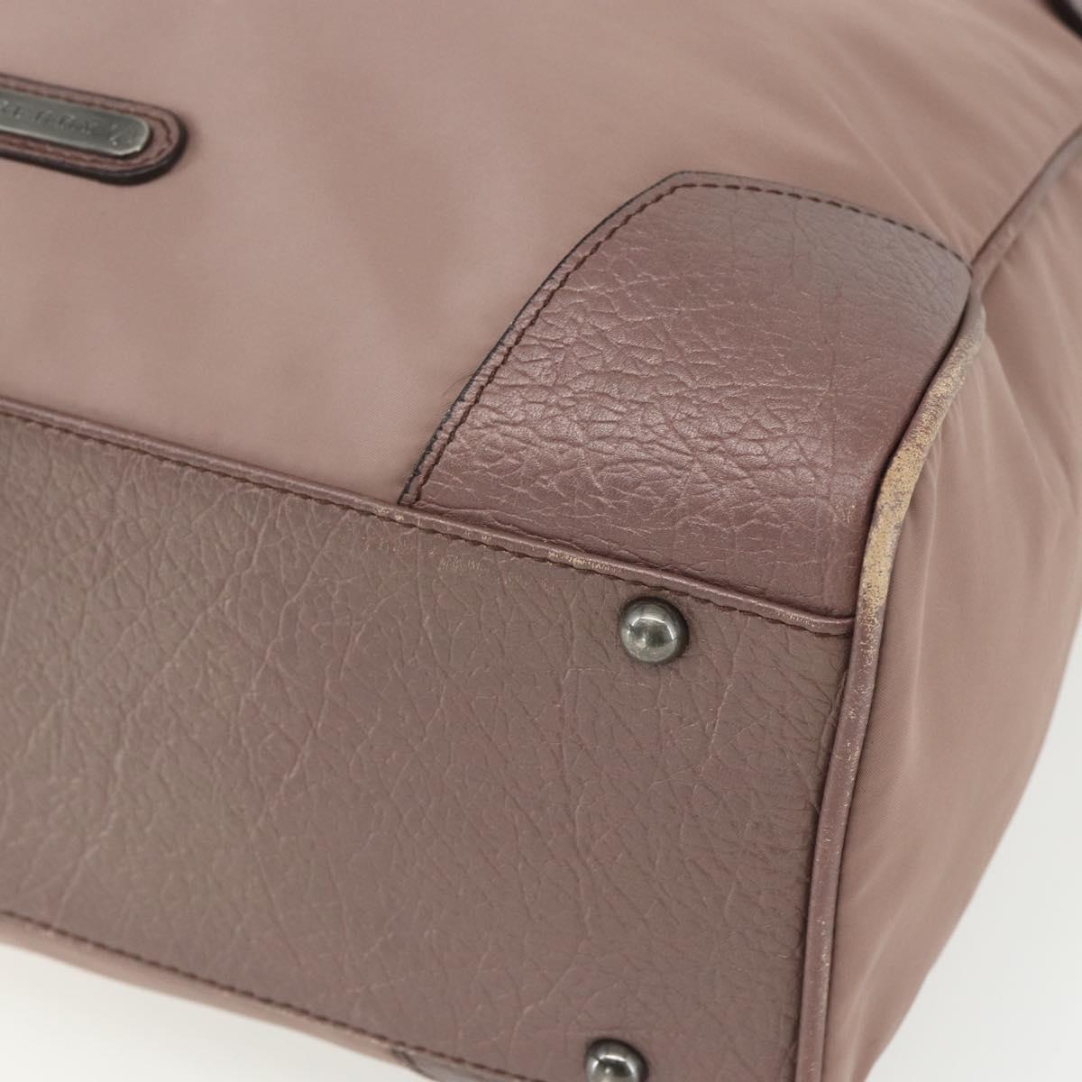 BURBERRY Shoulder Bag Nylon Pink Silver Auth ti3509