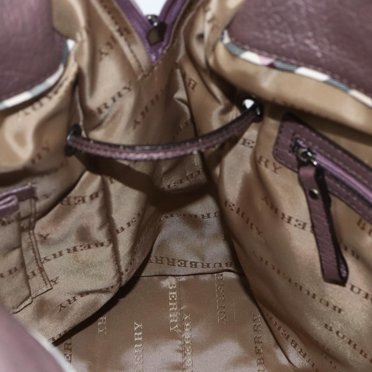 BURBERRY Shoulder Bag Nylon Pink Silver Auth ti3509