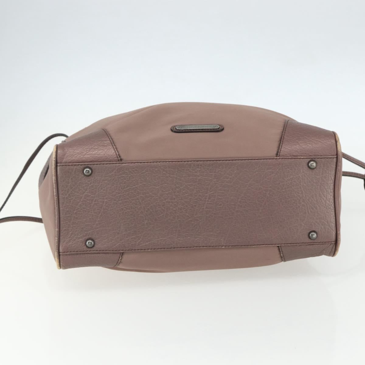 BURBERRY Shoulder Bag Nylon Pink Silver Auth ti3509