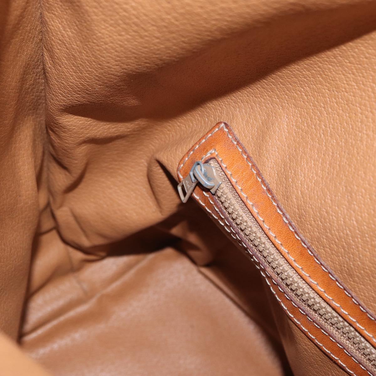 CELINE Macadam Canvas Shoulder Bag PVC Leather Brown Gold Auth ti3510