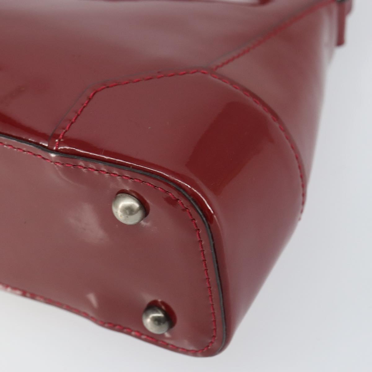 BURBERRY Shoulder Bag Patent leather Red Auth ti3511