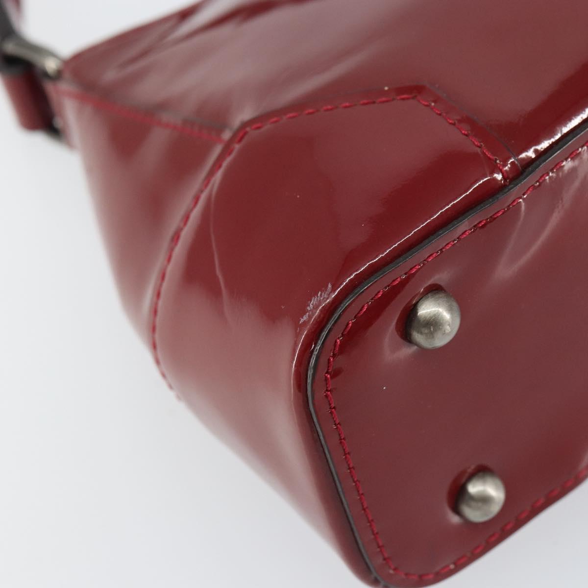BURBERRY Shoulder Bag Patent leather Red Auth ti3511