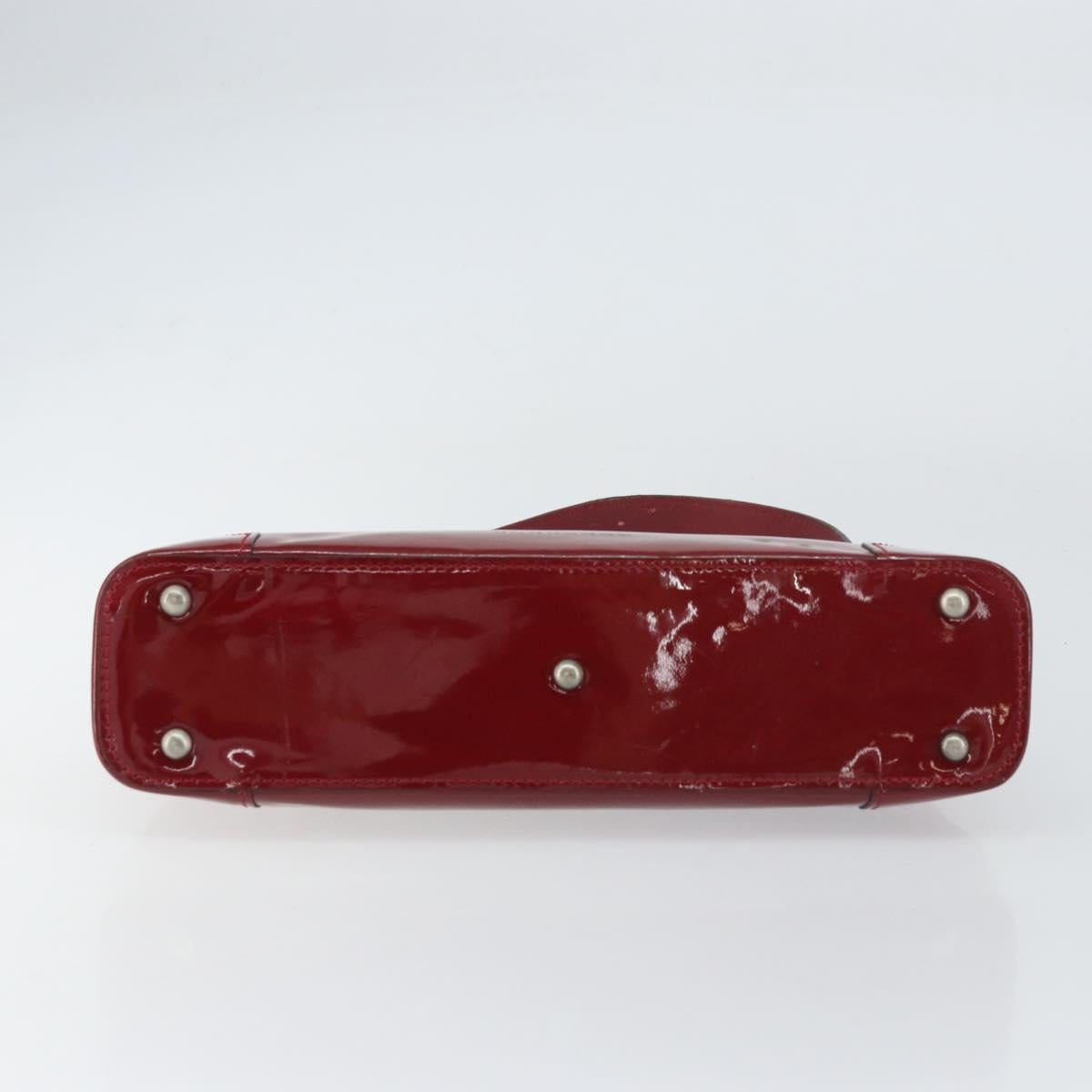 BURBERRY Shoulder Bag Patent leather Red Auth ti3511