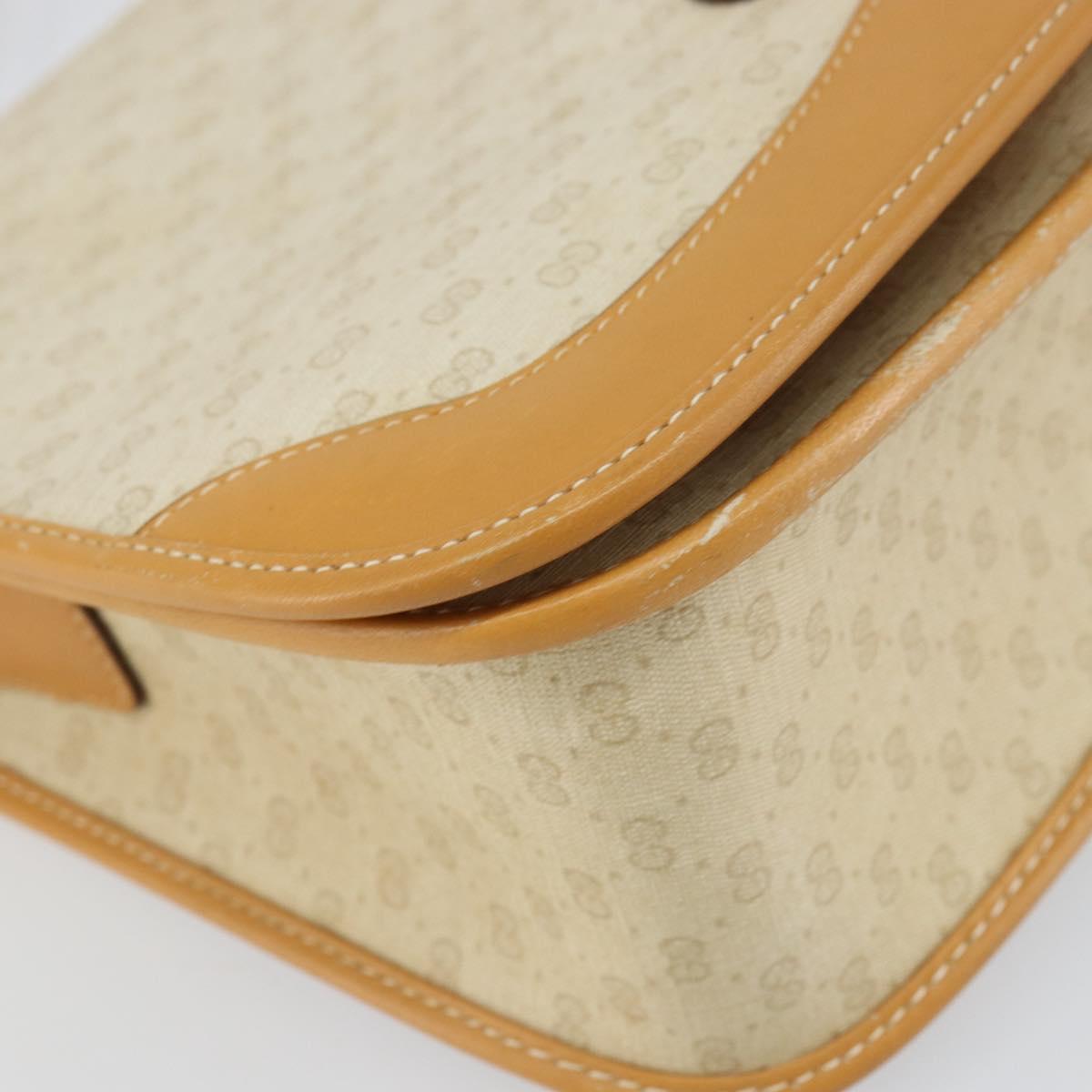 GUCCI Micro GG Supreme Web Sherry Line Bag PVC Beige 001 066 0551 Auth ti3514