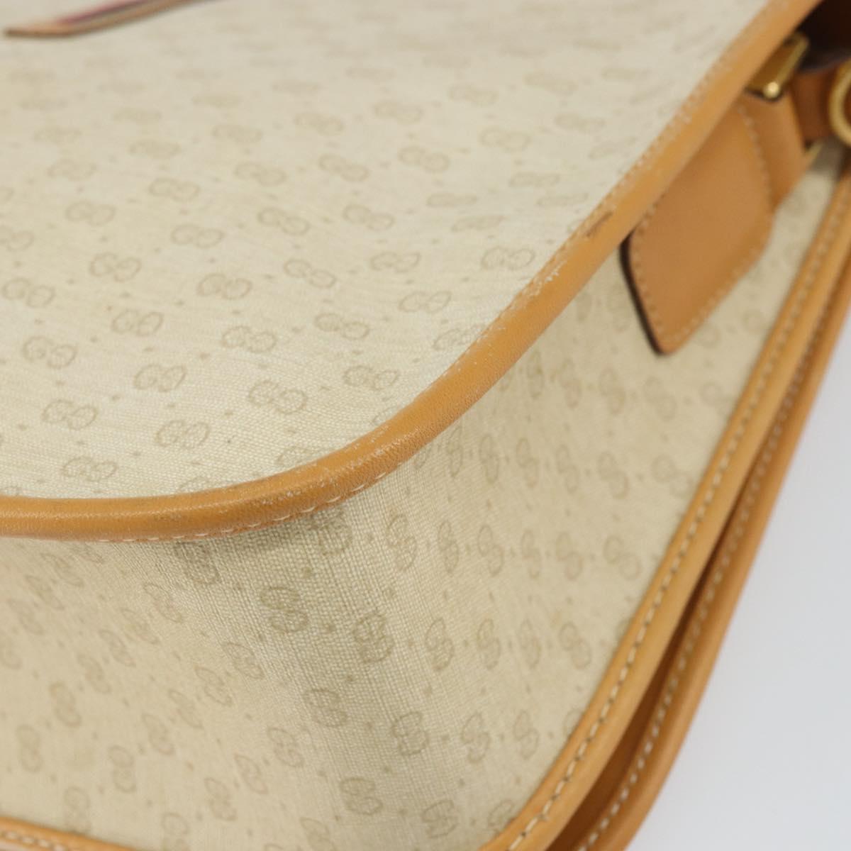 GUCCI Micro GG Supreme Web Sherry Line Bag PVC Beige 001 066 0551 Auth ti3514