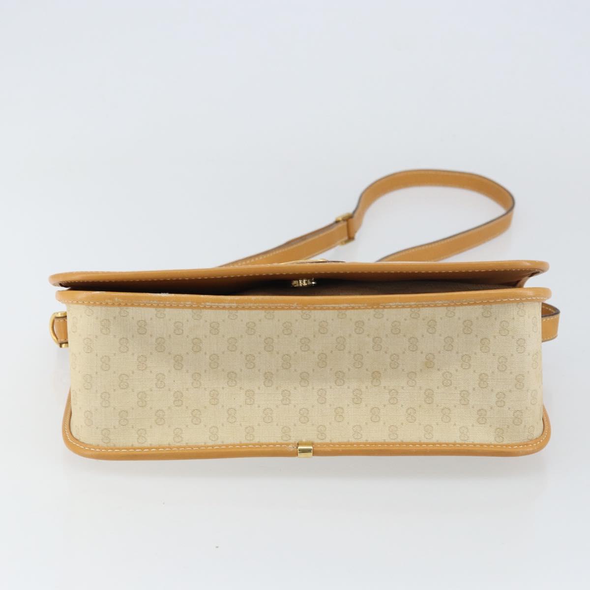 GUCCI Micro GG Supreme Web Sherry Line Bag PVC Beige 001 066 0551 Auth ti3514