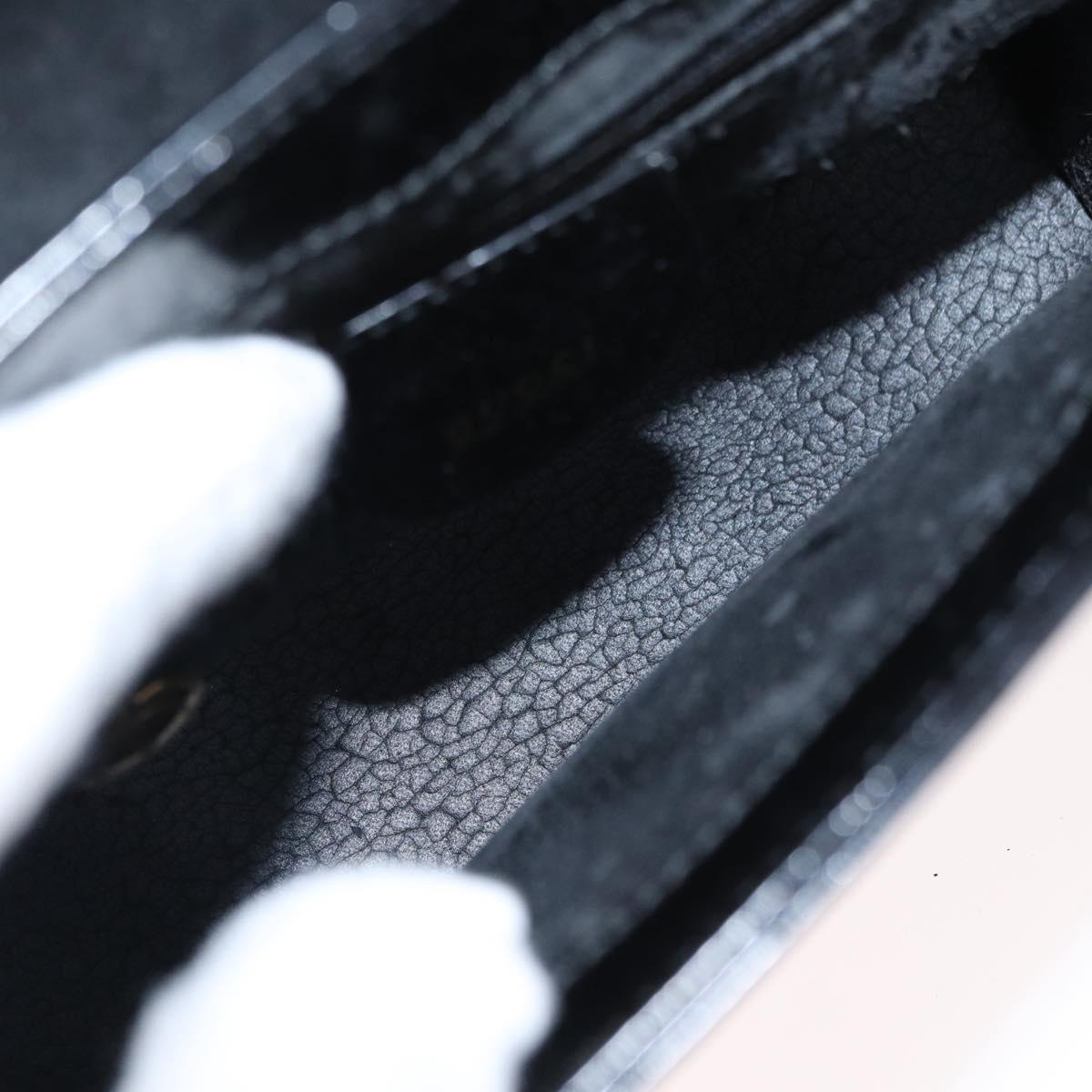 GUCCI Shoulder Bag Patent leather Black Gold 007 3444 0282 Auth ti3515