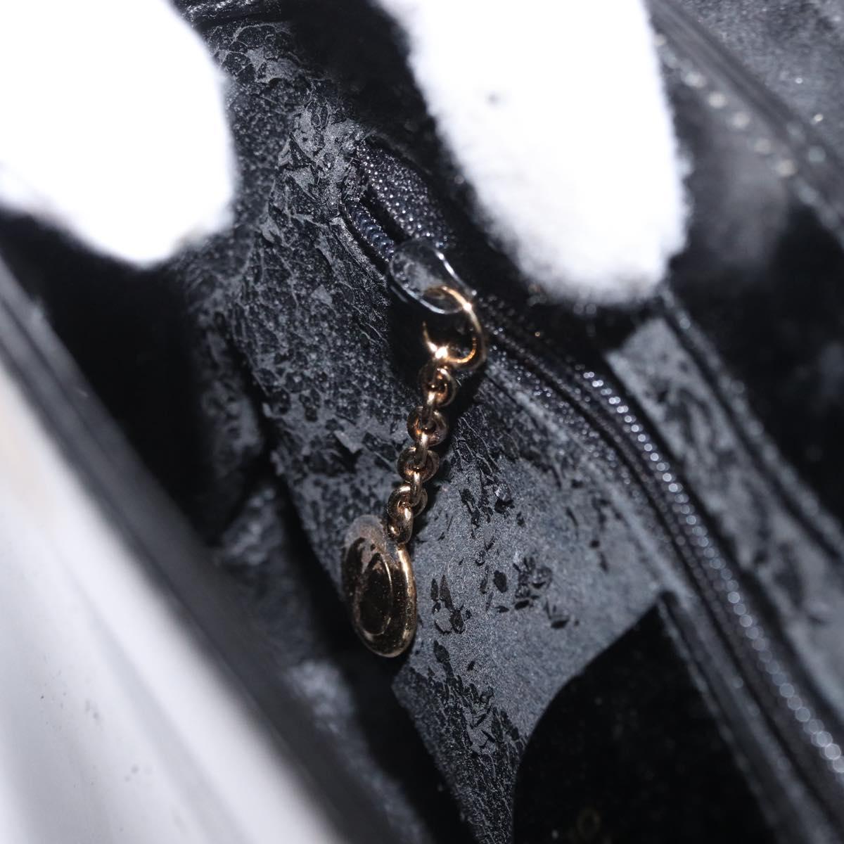 GUCCI Shoulder Bag Patent leather Black Gold 007 3444 0282 Auth ti3515