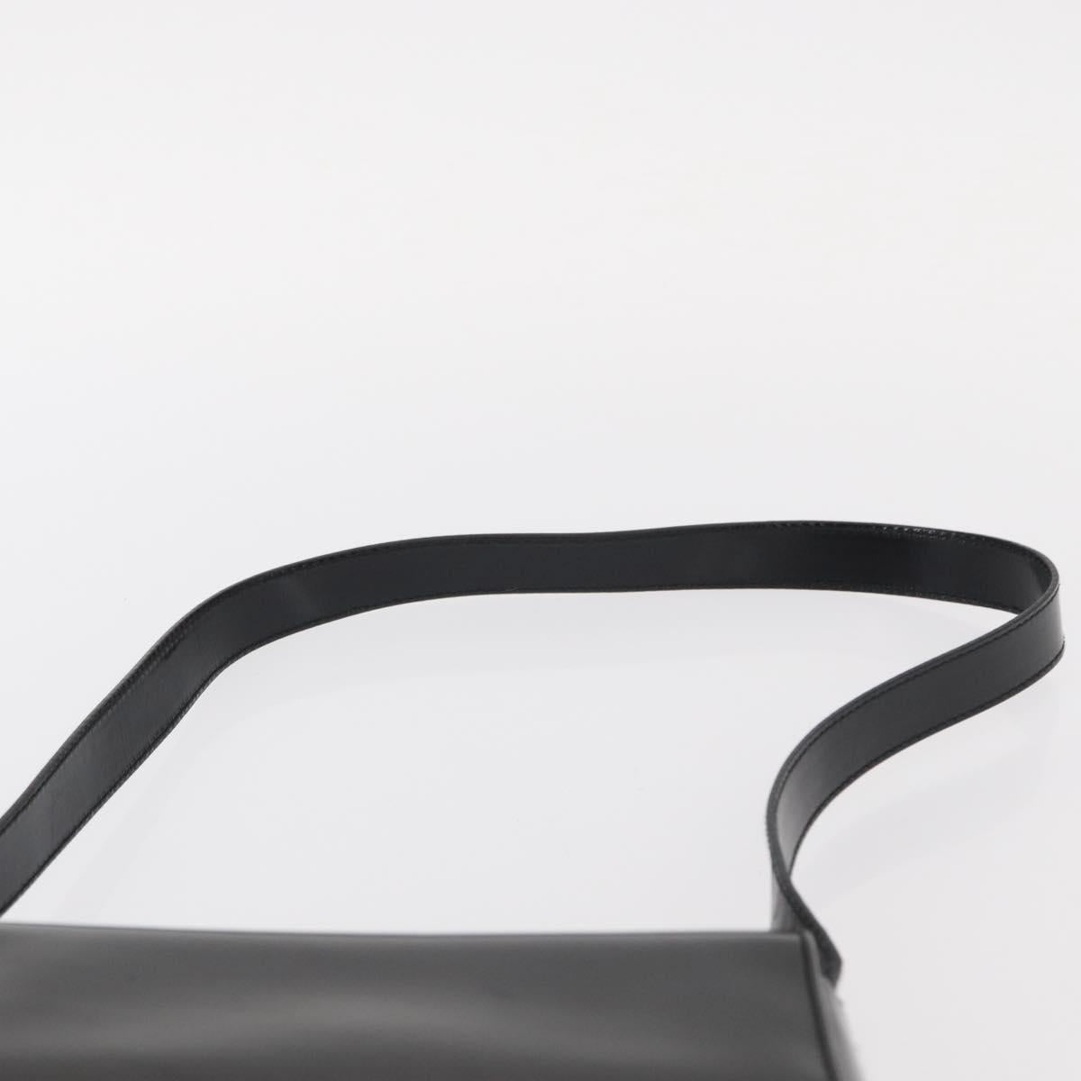 GUCCI Shoulder Bag Patent leather Black Gold 007 3444 0282 Auth ti3515