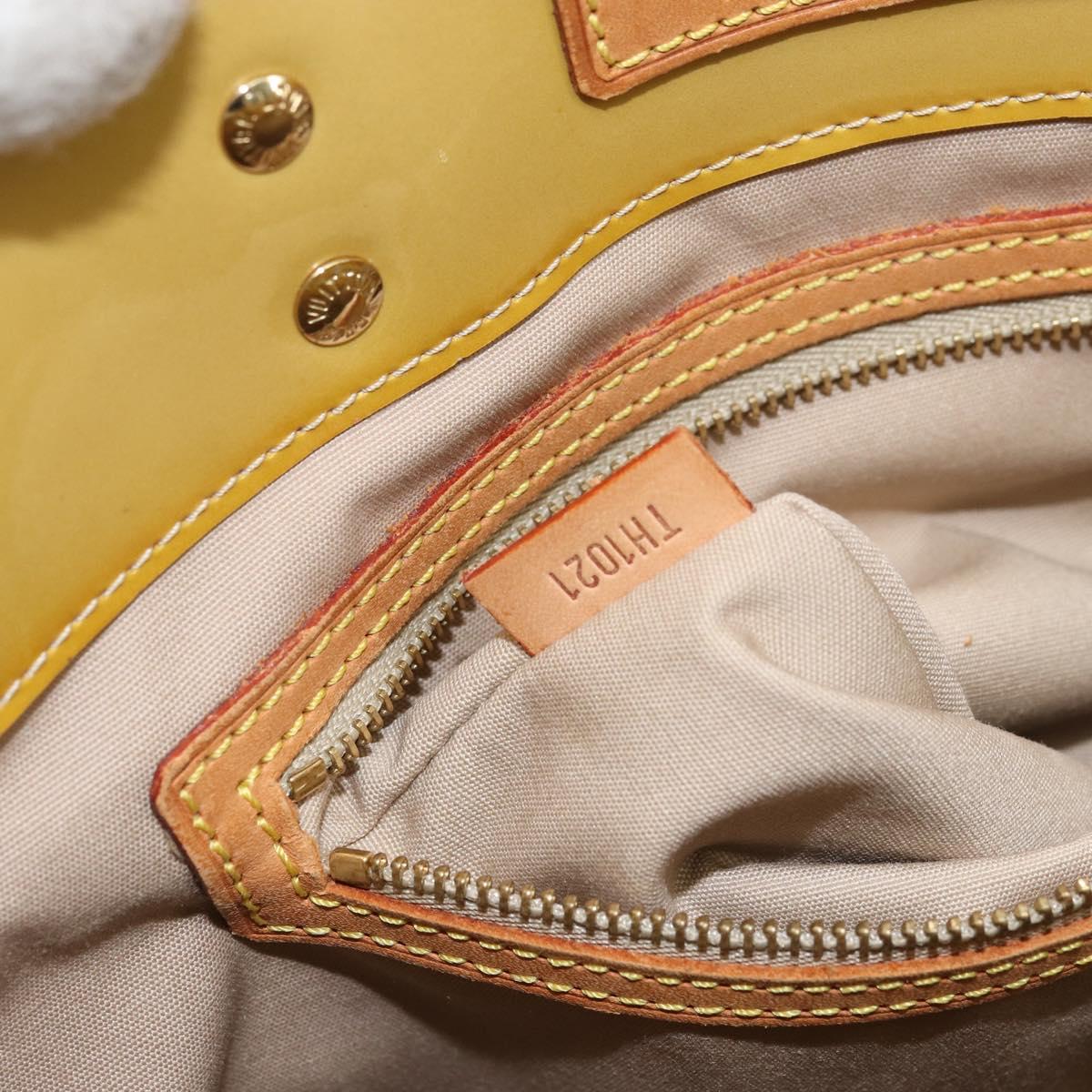 LOUIS VUITTON Monogram Vernis Reade MM Hand Bag Beige M91141 LV Auth ti3516