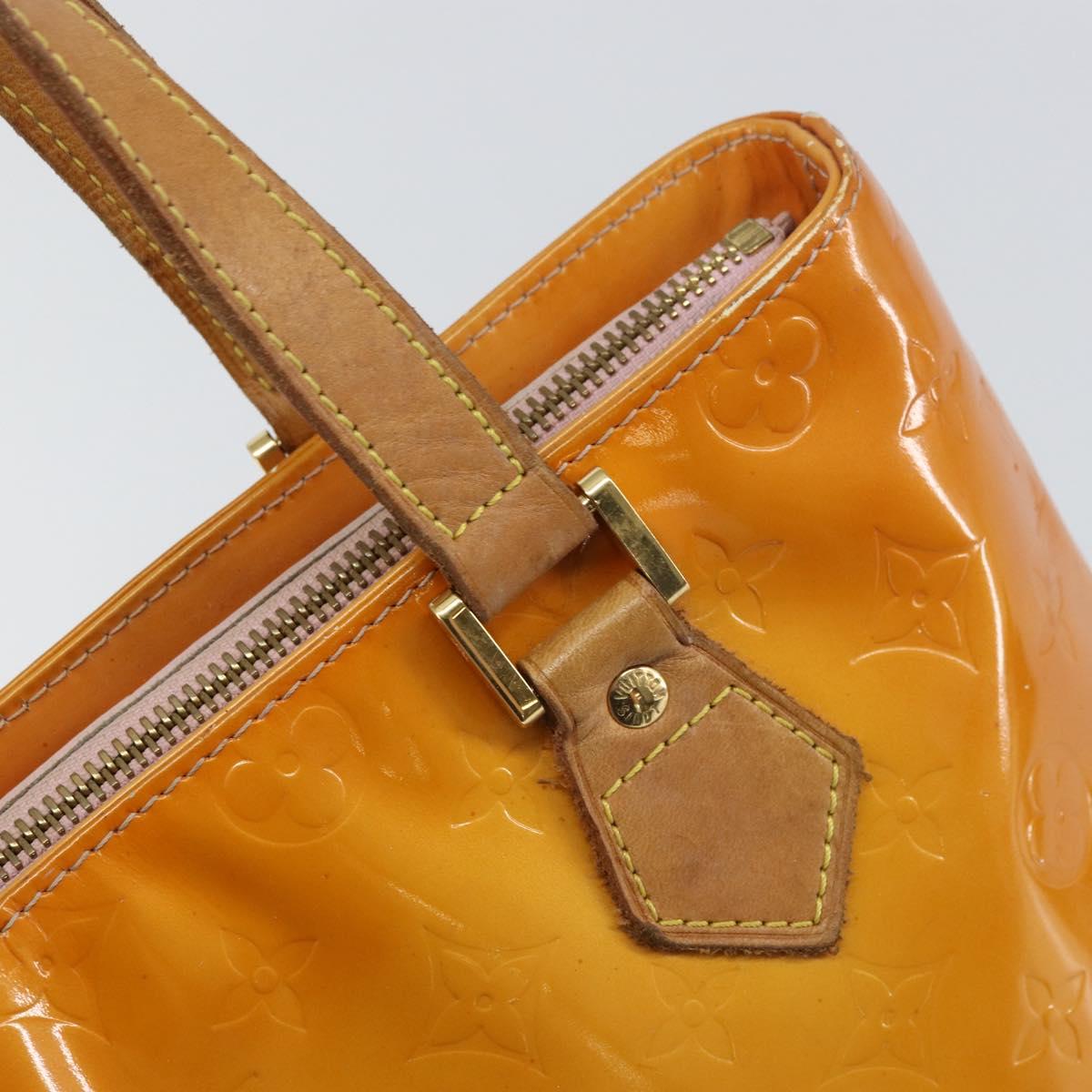 LOUIS VUITTON Monogram Vernis Houston Hand Bag Rose M91054 LV Auth ti3517