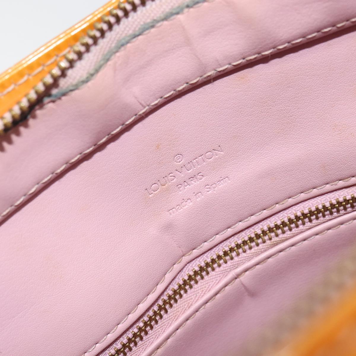 LOUIS VUITTON Monogram Vernis Houston Hand Bag Rose M91054 LV Auth ti3517