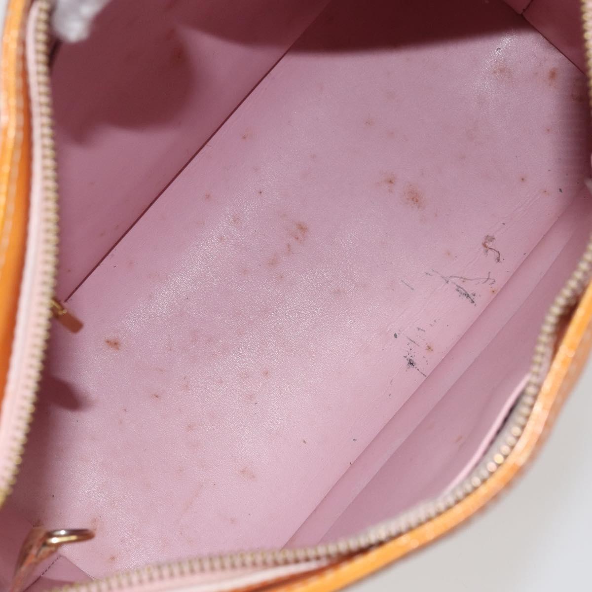 LOUIS VUITTON Monogram Vernis Houston Hand Bag Rose M91054 LV Auth ti3517