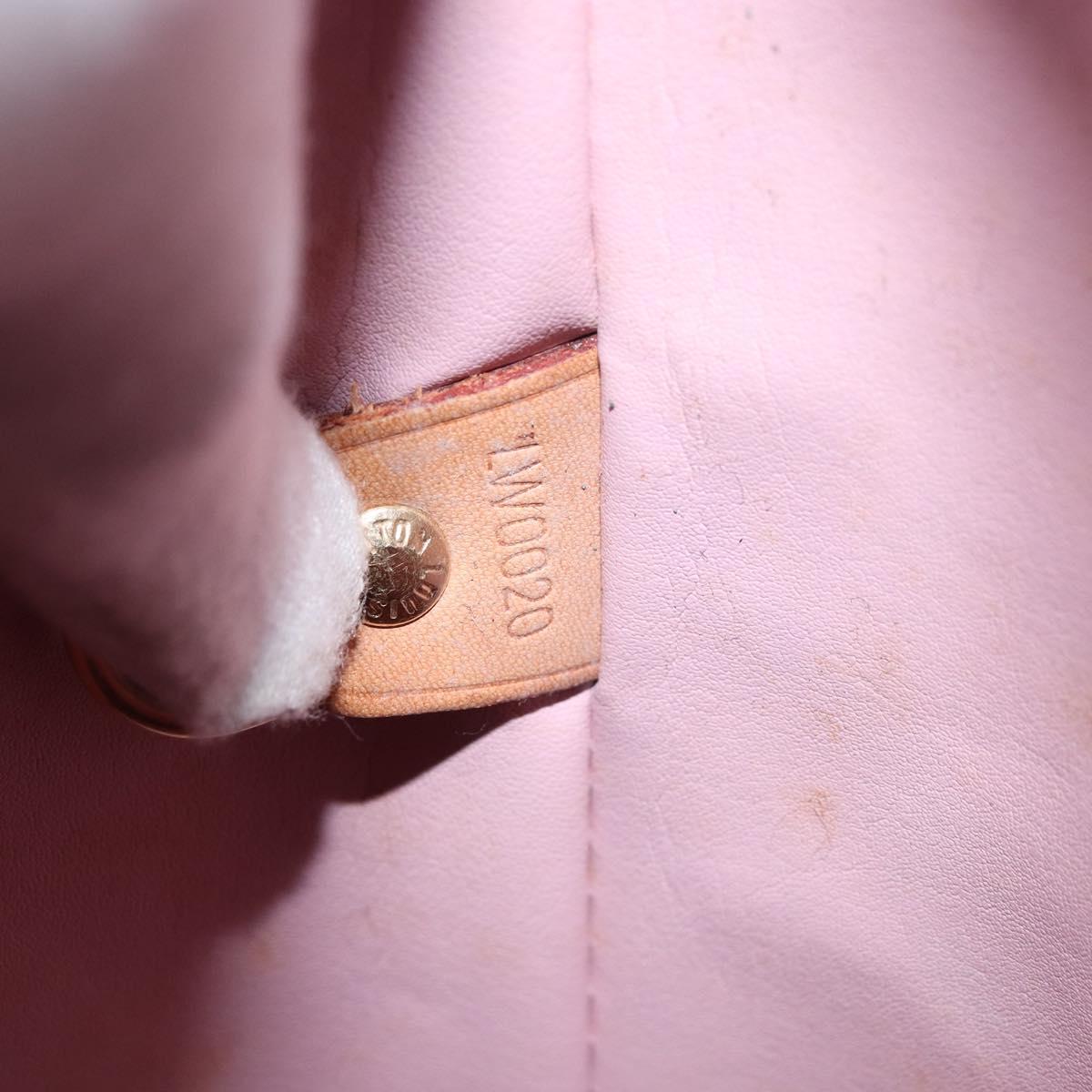LOUIS VUITTON Monogram Vernis Houston Hand Bag Rose M91054 LV Auth ti3517