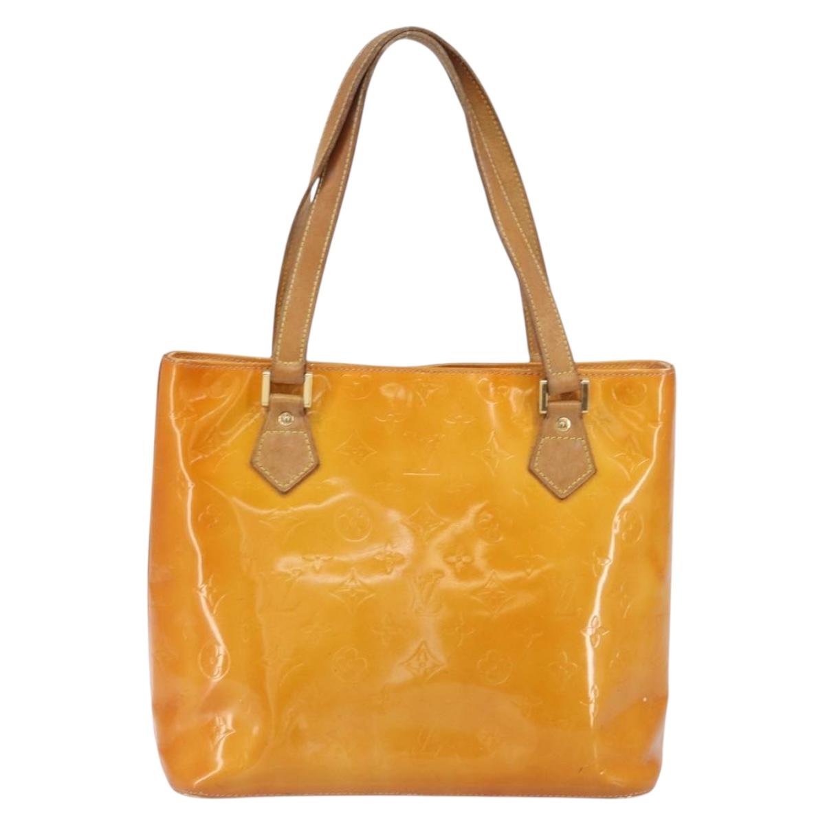 LOUIS VUITTON Monogram Vernis Houston Hand Bag Rose M91054 LV Auth ti3517