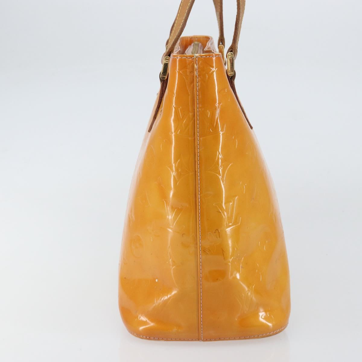 LOUIS VUITTON Monogram Vernis Houston Hand Bag Rose M91054 LV Auth ti3517