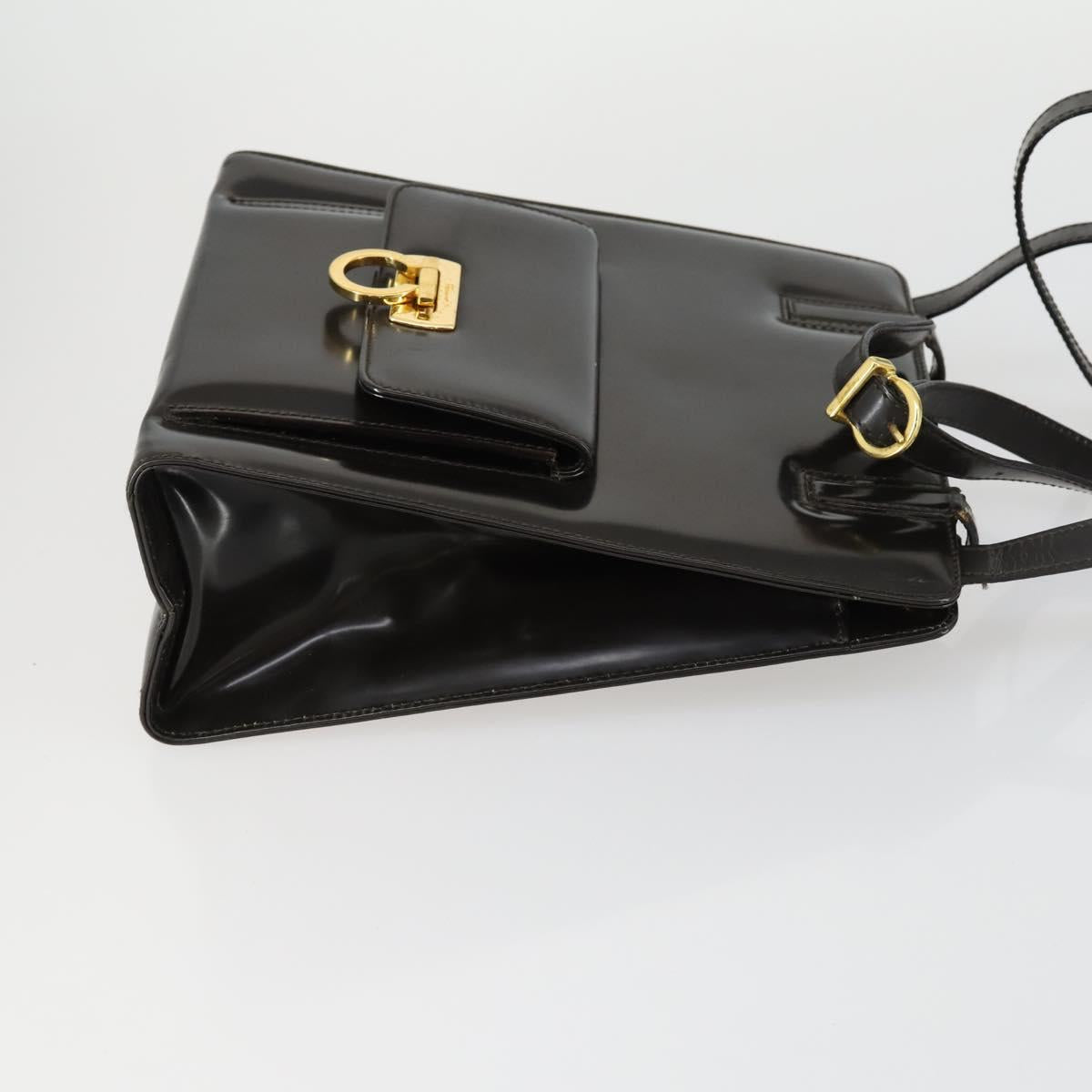 Salvatore Ferragamo Gucci Burberry Bag Canvas 4 Set Black Beige Auth ti3518