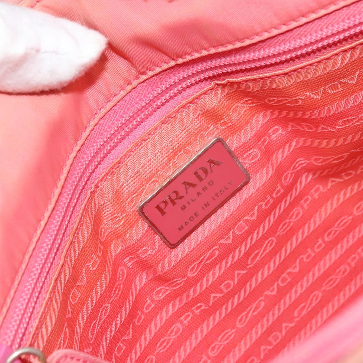 PRADA Shoulder Bag Nylon Pink Auth ti3519