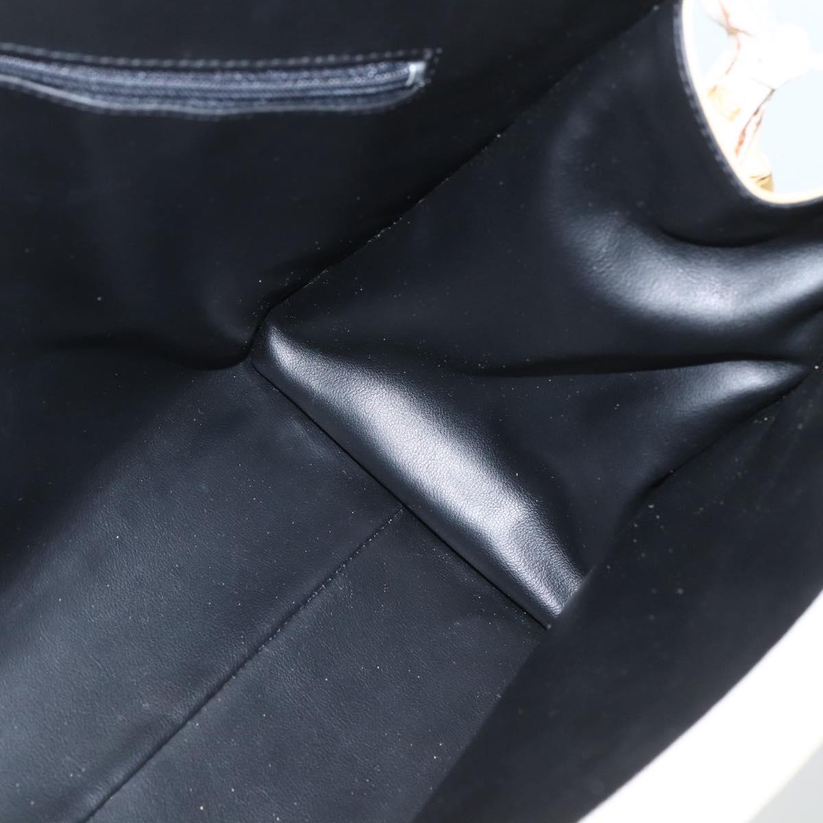 BALLY Quilted Hand Bag Leather White Gold Auth ti3520