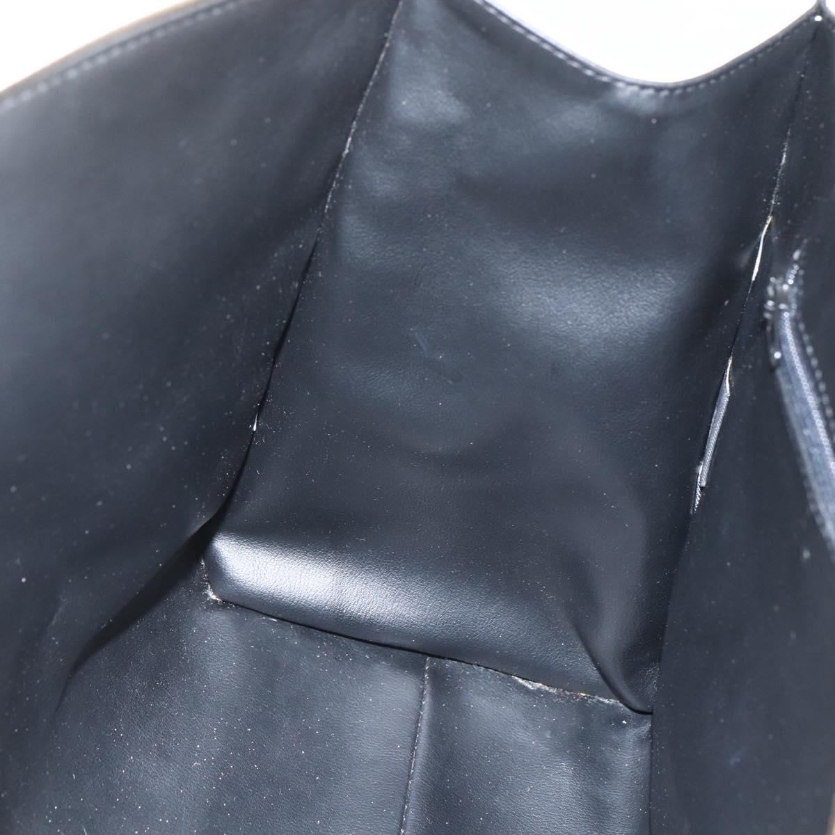 BALLY Quilted Hand Bag Leather White Gold Auth ti3520