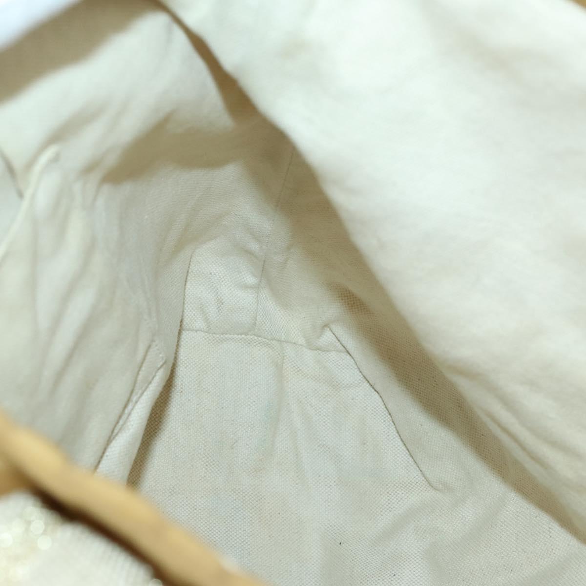 GUCCI GG Canvas Hand Bag Nylon Beige 189669 Auth ti3521