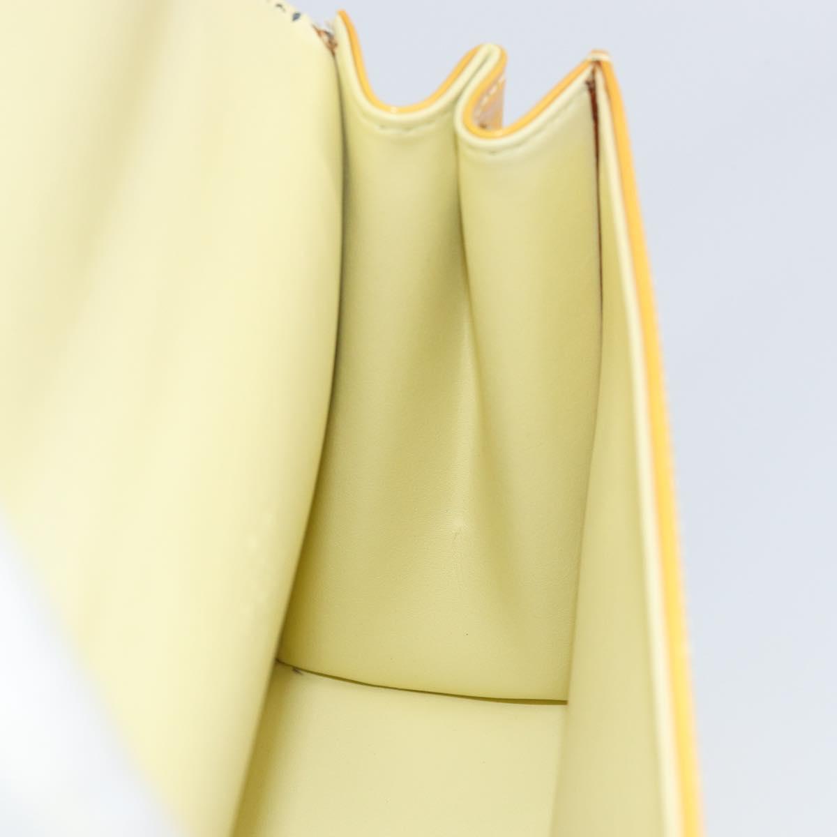 LOUIS VUITTON Monogram Vernis Spring Street Bag Lime Yellow M91068 Auth ti3534