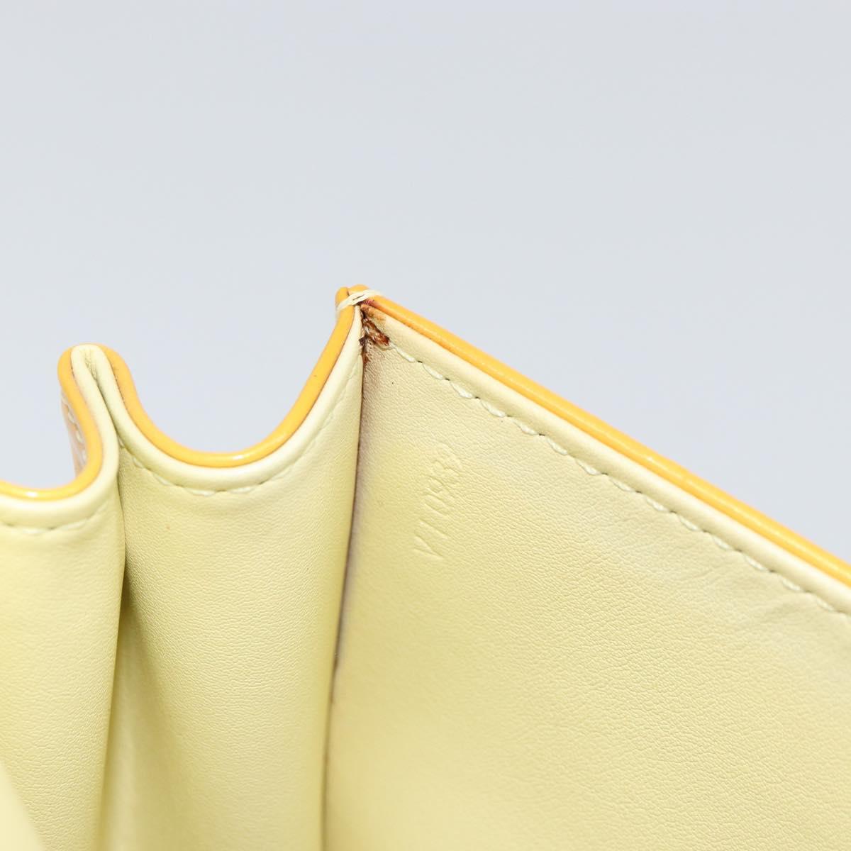 LOUIS VUITTON Monogram Vernis Spring Street Bag Lime Yellow M91068 Auth ti3534